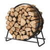 Mr IRONSTONE 30 inch Firewood Rack - Indoor/Outdoor Log Holder for Neat and Easy Wood Storage - Sturdy Tubular Steel Design for Patio, Deck, and Fireplace Pit