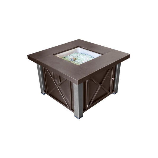 AZ Patio Heaters Outdoor Fire Pit in Hammered Bronze and Stainless Steel