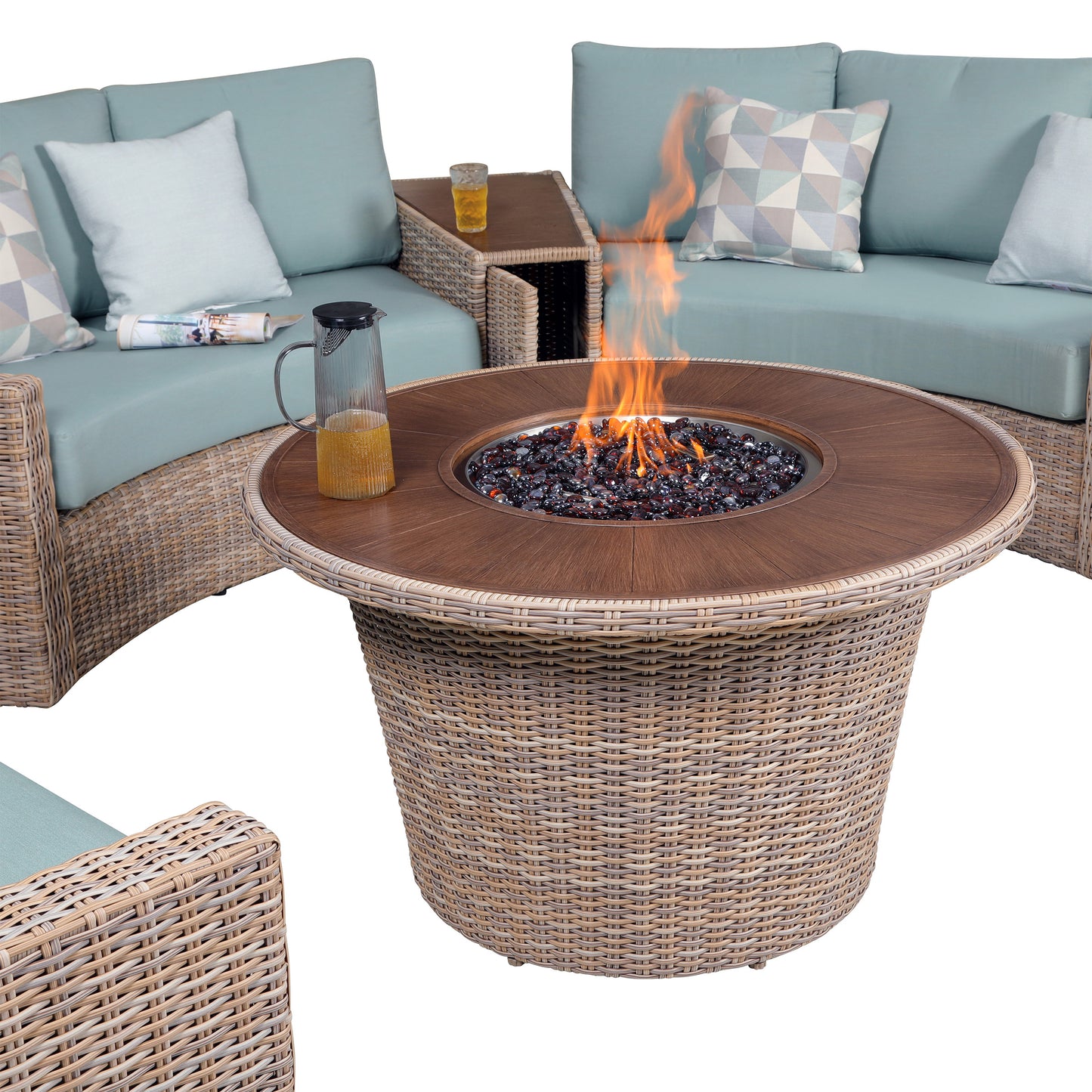 Audrey 6-piece Outdoor Patio Fire Seating Set