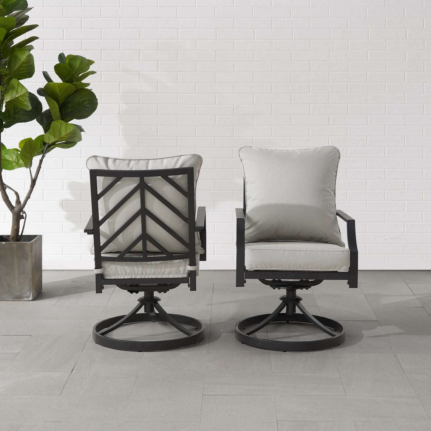 Crosley Furniture Otto 2-Piece Outdoor Chair Set, Dining Patio Chairs for Deck, Backyard