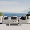 Modway Saybrook Outdoor Patio Upholstered 3-Piece Sectional Sofa in Gray