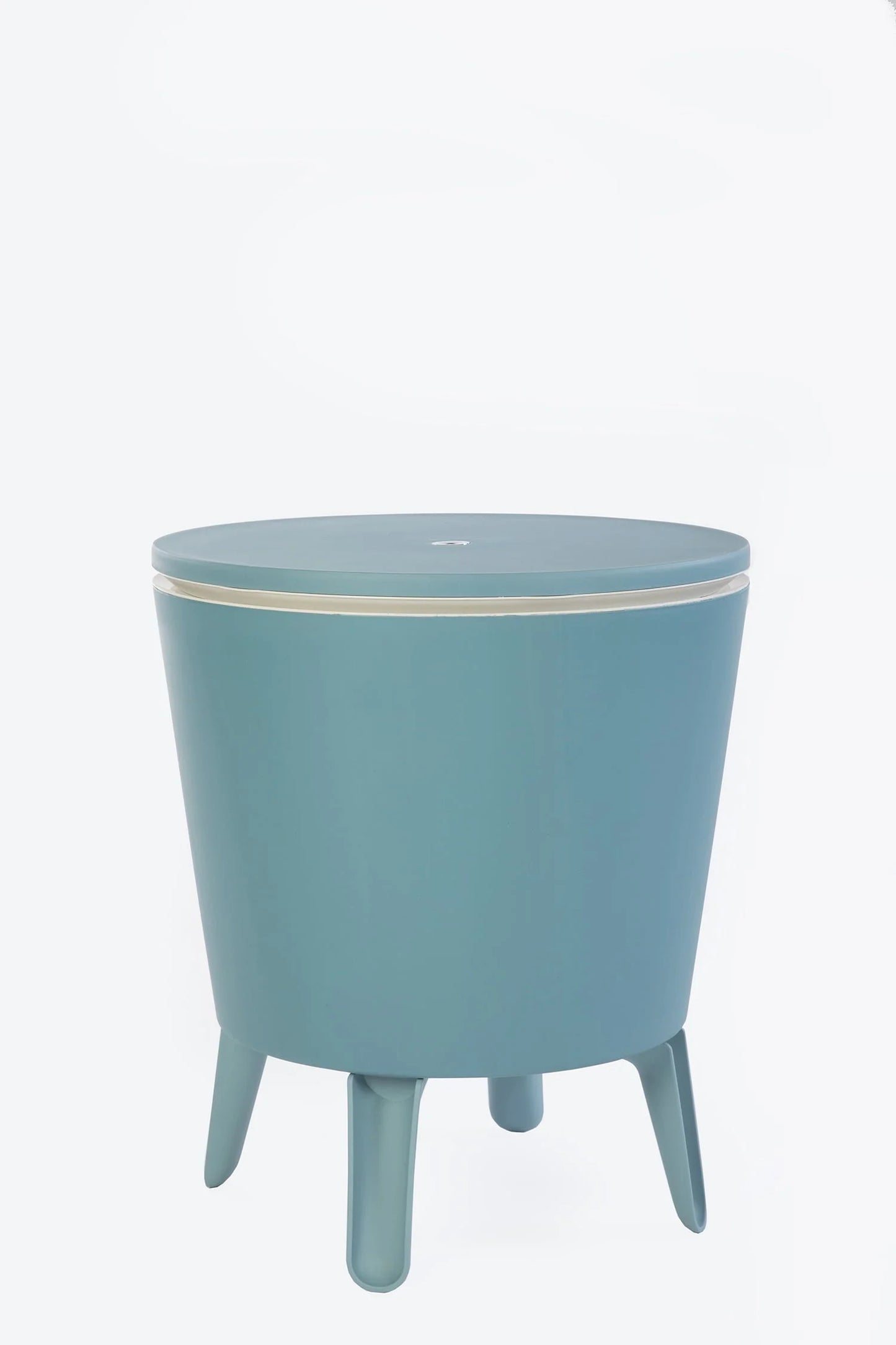Keter Modern Cool Bar and Side Table, Outdoor Patio Furniture with 7.5 Gallon Beer and Wine Cooler, Teal