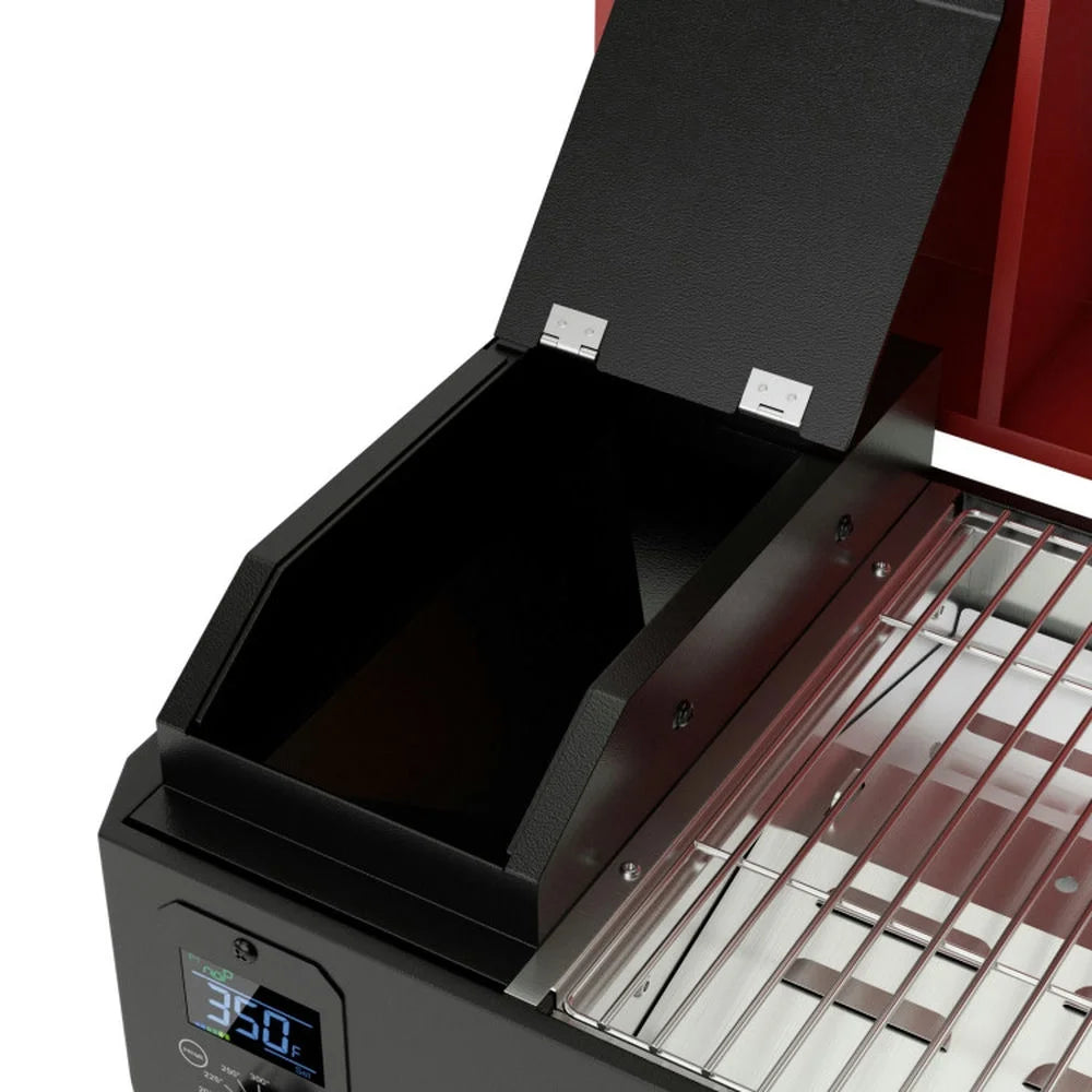 Topcobe Outdoor Portable Tabletop Pellet Grill and Smoker with Digital Control System for BBQ, Cooking Space for Backyard, Patio and Parties-Red