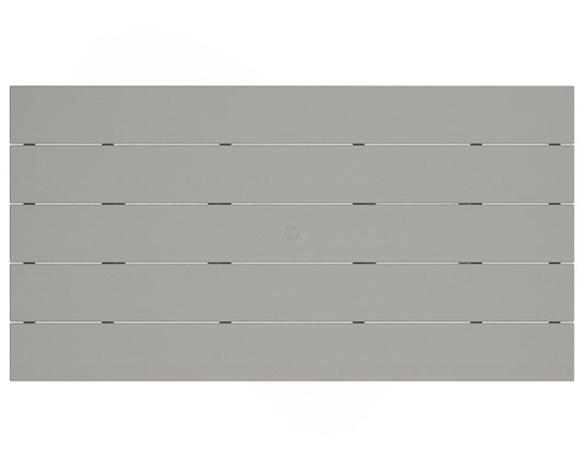 POLYWOOD 37" x 72" Farmhouse Patio Bar Table with Weather-Resistant Design, Slate Grey