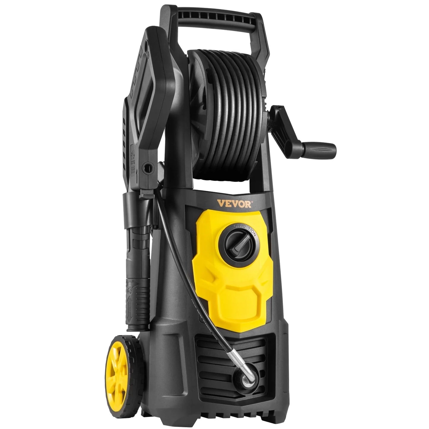 VEVOR Electric Pressure Washer, 2000 PSI, Max. 1.76 GPM Power Washer w/30 ft Hose & Reel, 5 Quick Connect Nozzles, Foam Cannon, Portable to Clean Patios, Cars, Fences, Driveways, ETL Listed
