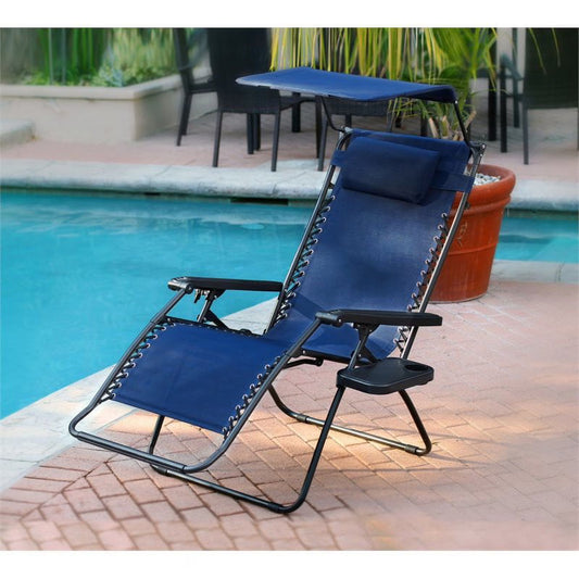 Jeco Oversized Olefin Oversized Zero Gravity Patio Recliner in Mocha
