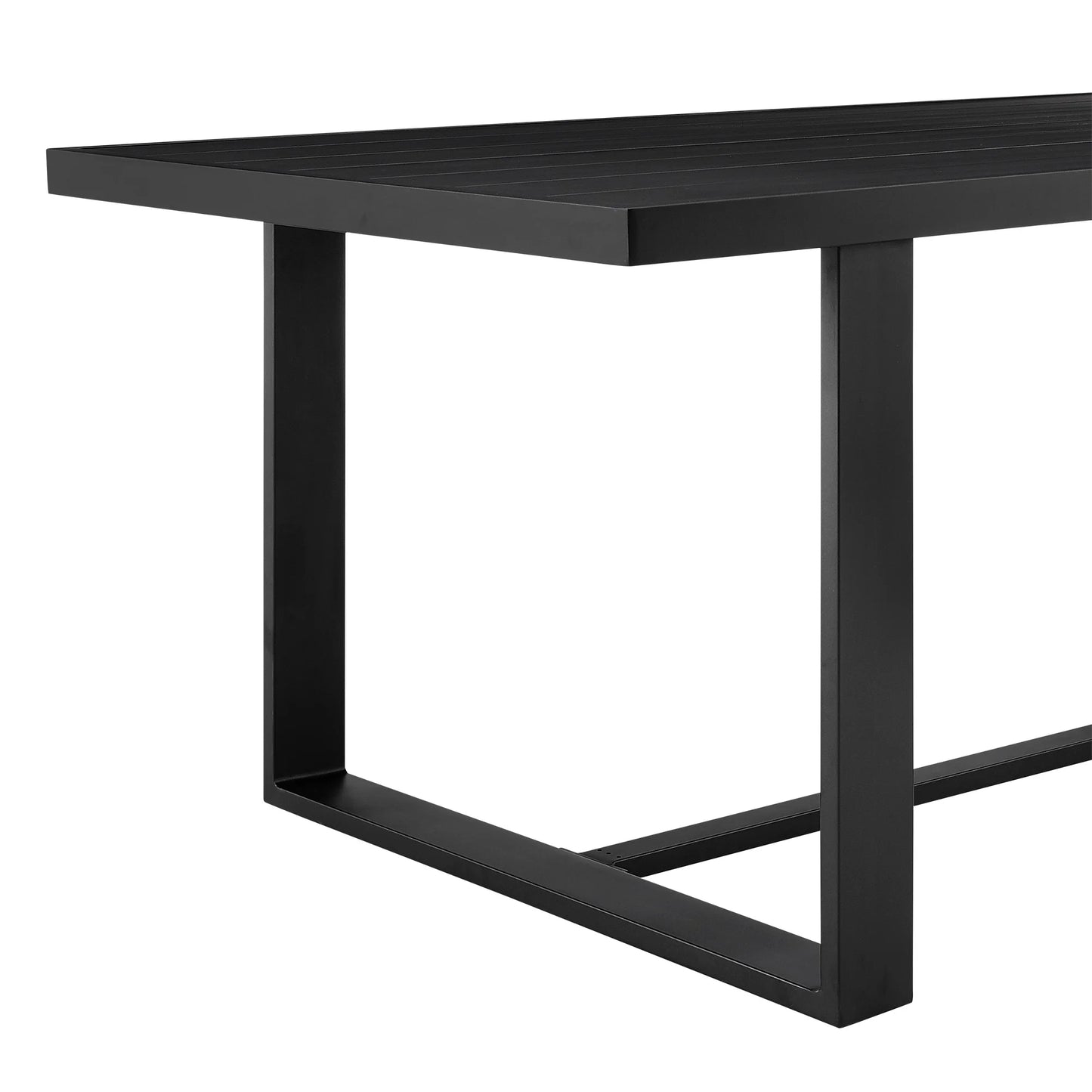 Menorca Outdoor Patio Dining Table in Aluminum