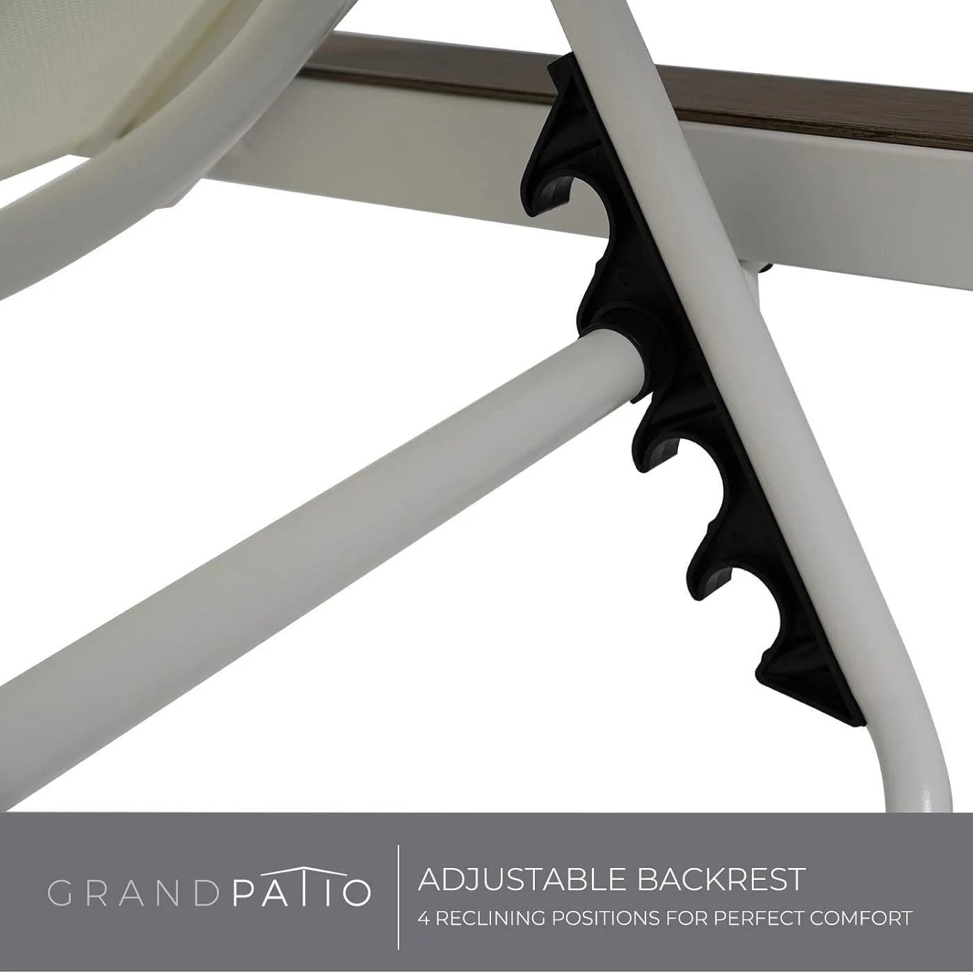 Grand Patio Steel 4 Adjustable Position and Portable Wheels Outdoor Chaise Lounge - Set of 2
