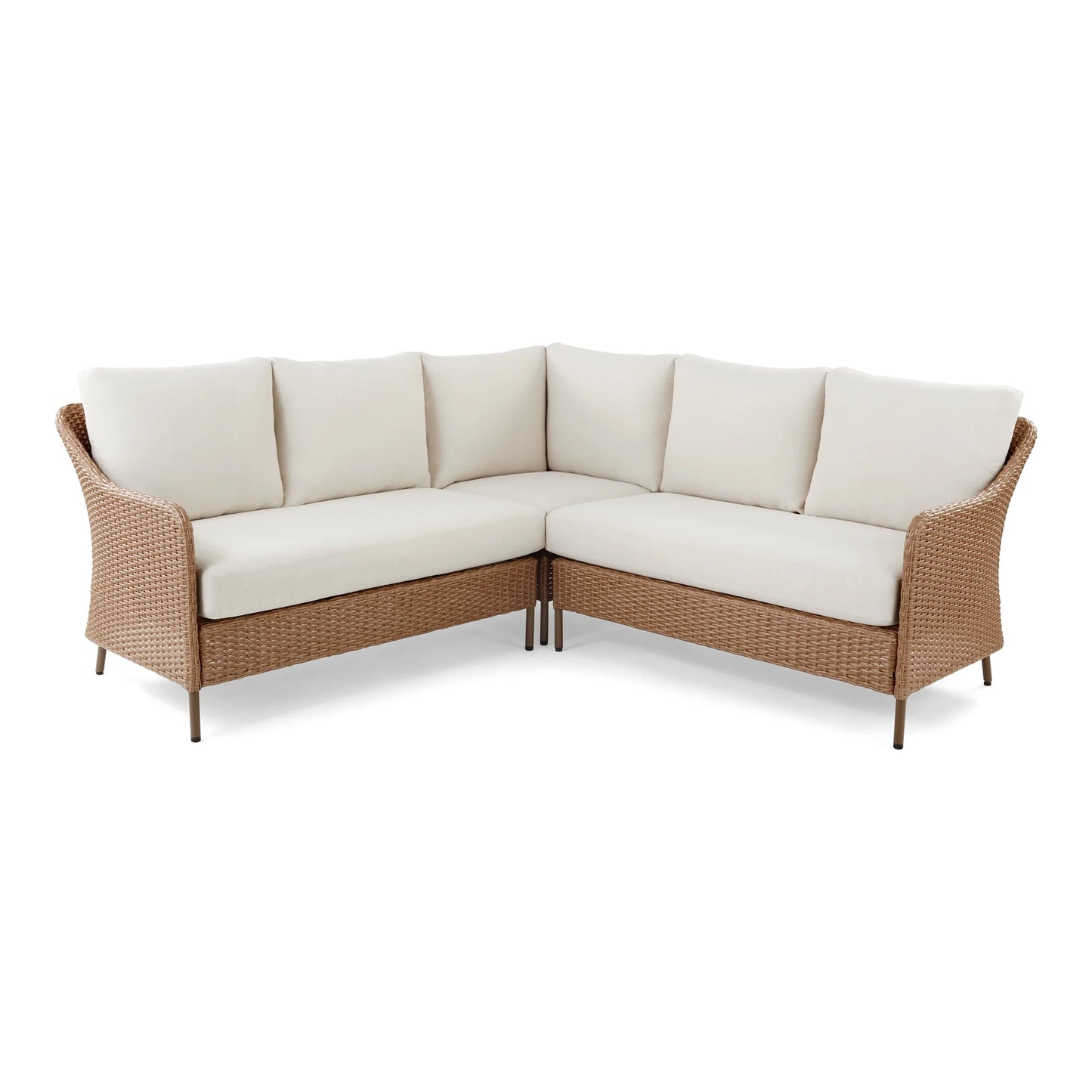 Mainstays Chelsea Outdoor Patio 4-Pieces Sectional Dining Set, Blue