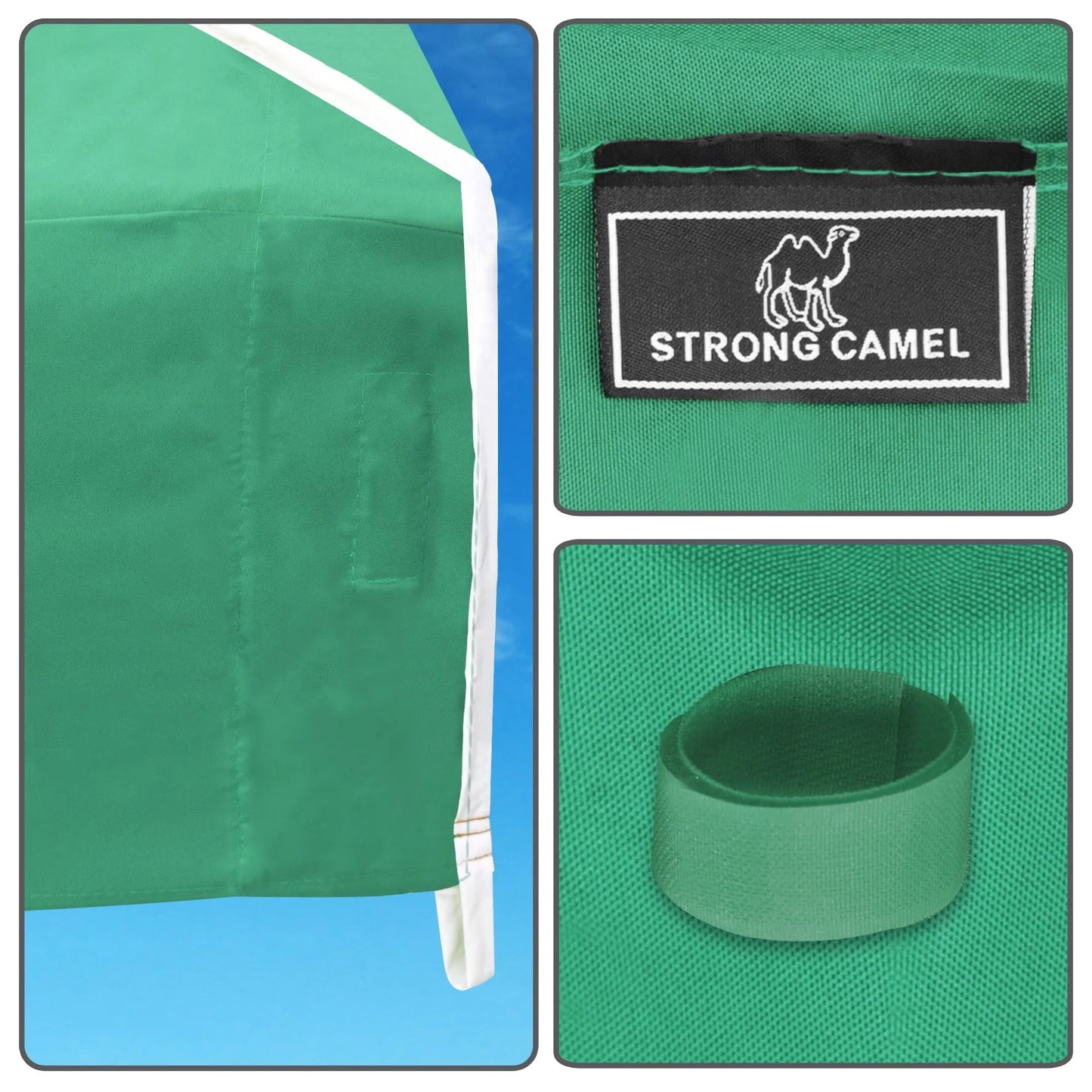 SUNNY Ez pop Up Instant Canopy 10'X10' Replacement Top Gazebo EZ Canopy Cover Only Patio Pavilion Sunshade Polyester-Green