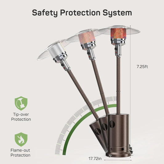 Simenmax Propane Heater, 48,000 BTU Outdoor Heaters for Patio for Backyard, Deck, Garden, Porch
