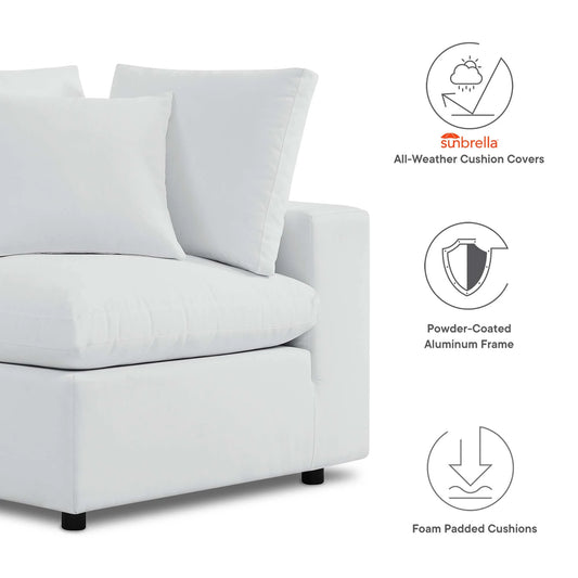 Modway Commix Sunbrella Outdoor Patio Sofa in White