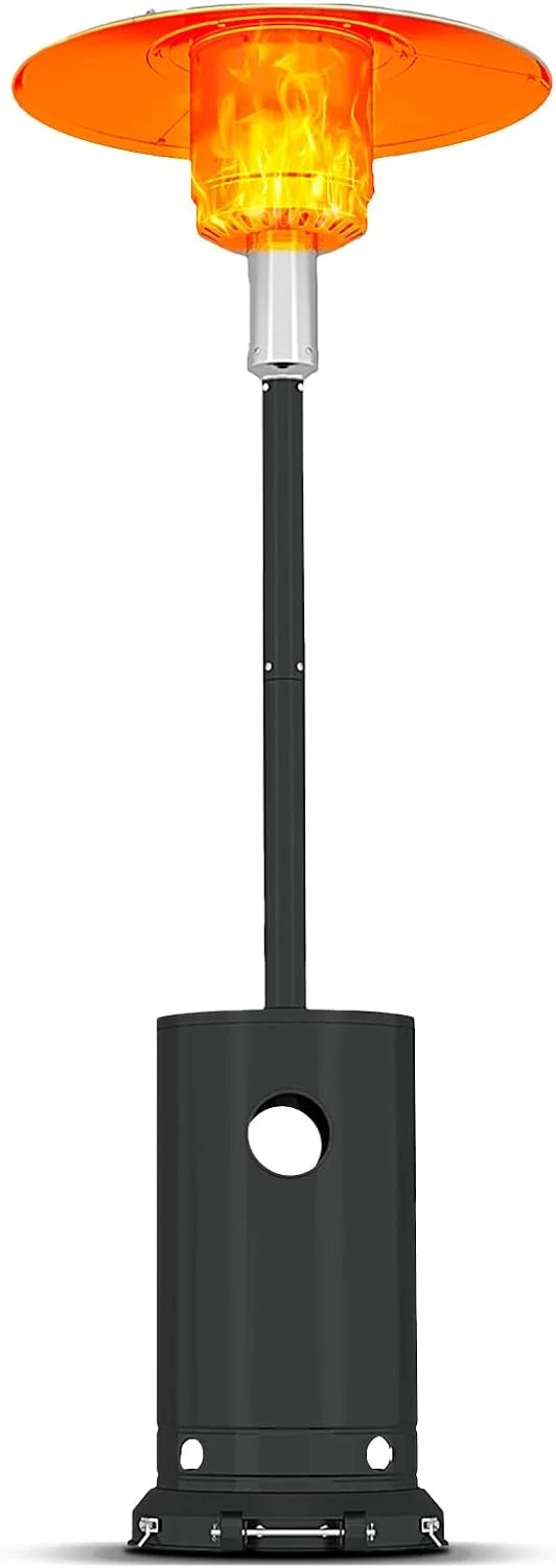 48,000 BTU Patio Heater for Outdoor Use,Stainless Steel Burner with Wheels,Heat Lamp,Outdoor Patio Heater for Home and Commercial