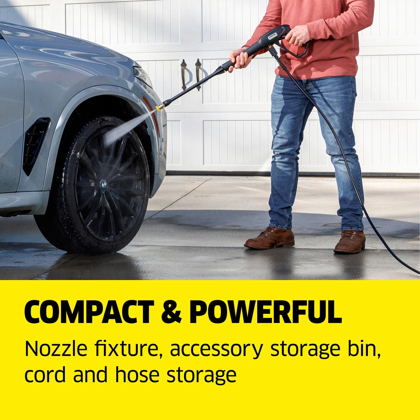 K?rcher Pressure Washer K1700 Cube, CETA Certified, 3 Spray Nozzles, Detergent Tank, For Cars, Driveways, Siding, Patios, 1.2 GPM