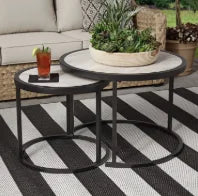 Better Homes & Gardens River Oaks Outdoor 5-Piece Wicker Conversation Set with Patio Cover, Dark Brown