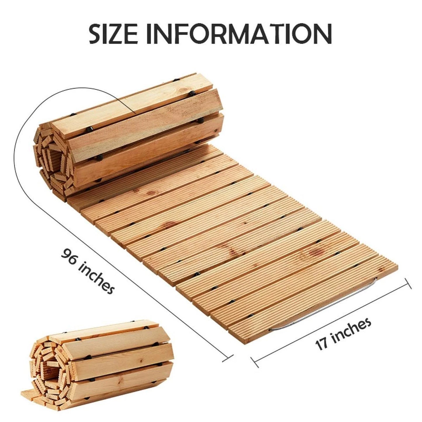 koolsoo Wooden Garden Pathway Boardwalk Decor Wood Road Floor Straight Walkway Wedding Party Pathway for Outside Beach Outdoor Patio