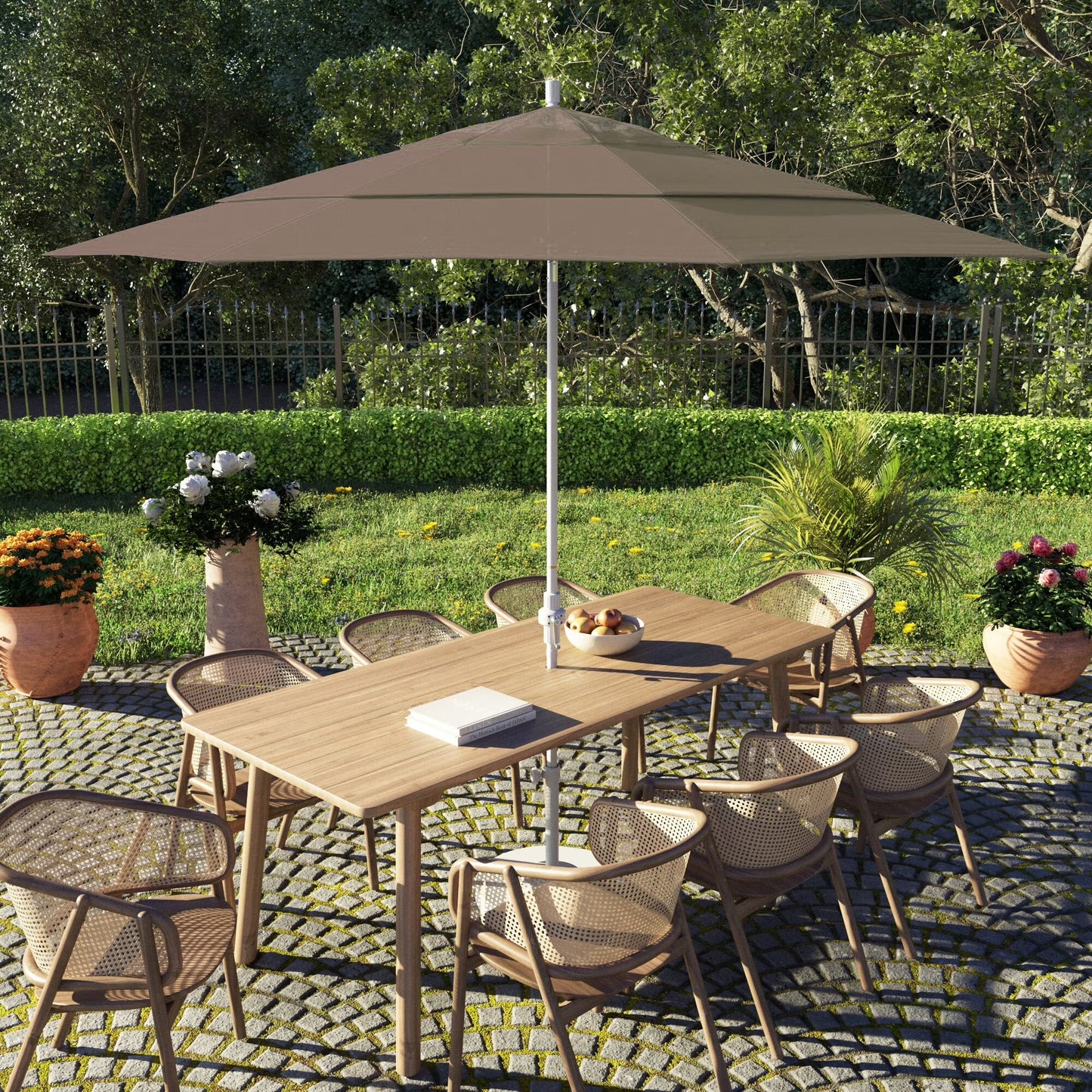 California Umbrella 11' Patio Umbrella in Dolce Mango