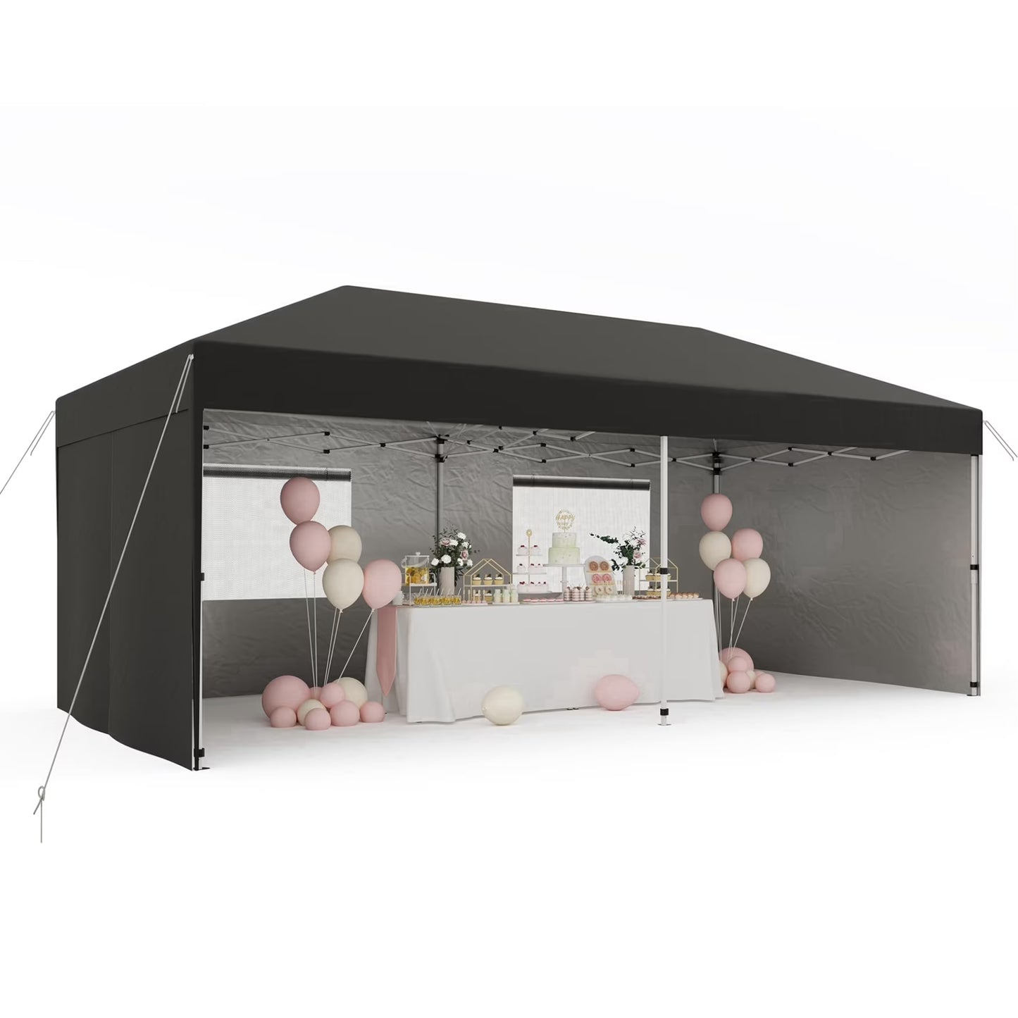 Arigeas Pop Up Canopy Tent 10'x10' with Adjustable Height, Easy Outdoor Sun Shade Shelter for Party, Event, Patio
