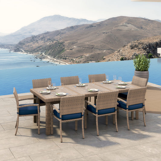 Portofino Repose 9-piece Outdoor Patio Dining Set