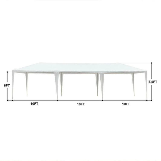 Veado Outdoor Party Tent, Patio Canopy Tent Gazebo with Removable Sidewalls Instant Event Tent for Cater Events Wedding Birthday Pavilion Beach BBQ (10'x30')