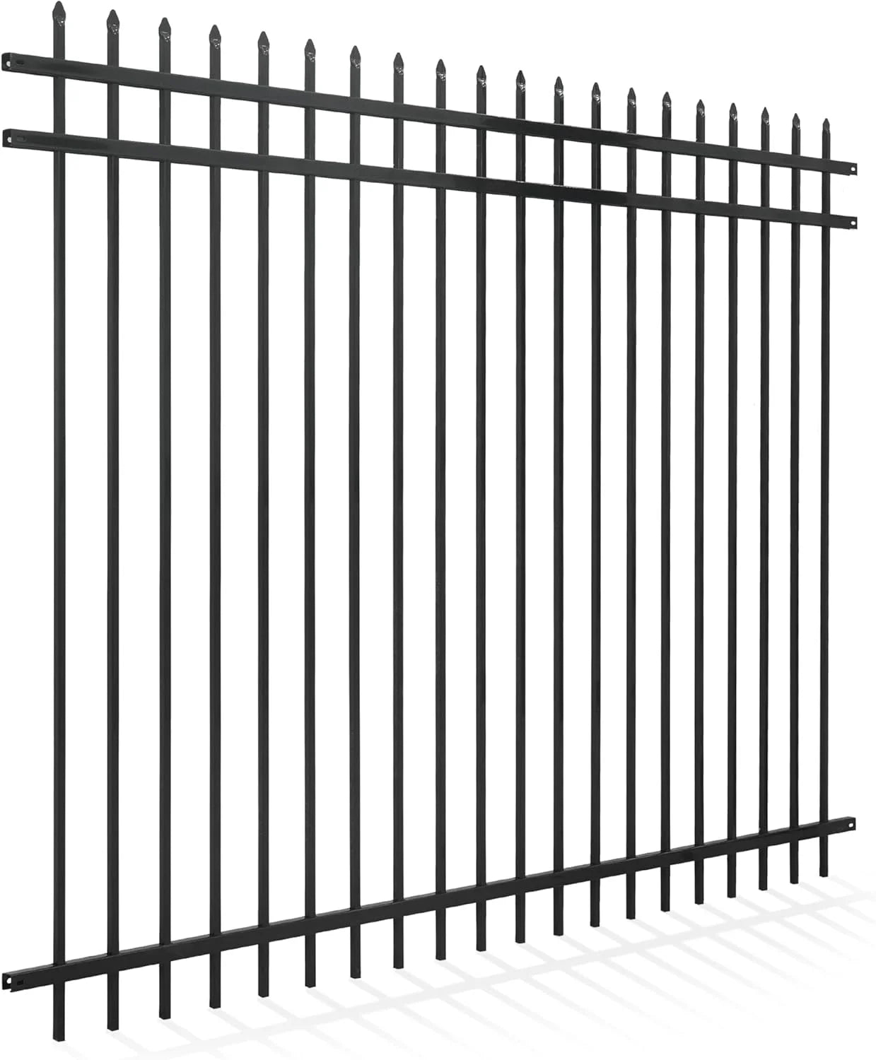 Fencer Wire Heavy Duty Pinnacle Fence Gate, 6FT Height x 4FT Width Outdoor Fence Gate, Outdoor Anti-Rust Metal Steel Gate for Fencing Barrier, Decorative Garden Gate for Residential, Yard, Pool,Patio