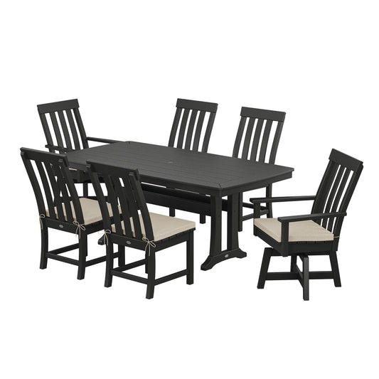 POLYWOOD Prescott 7-piece Outdoor Patio Swivel Dining Set
