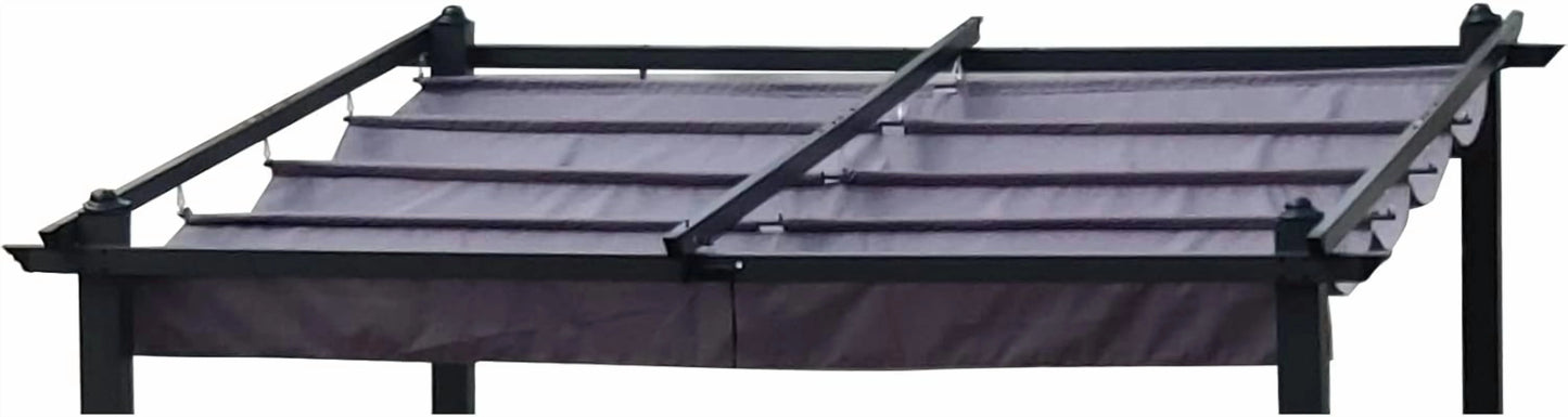 Outdoor Patio Pergola Replacement Canopy Top Cover Gazebo Replacement Shade Cover (Gray-for 13x10 Ft Pergola Frame)