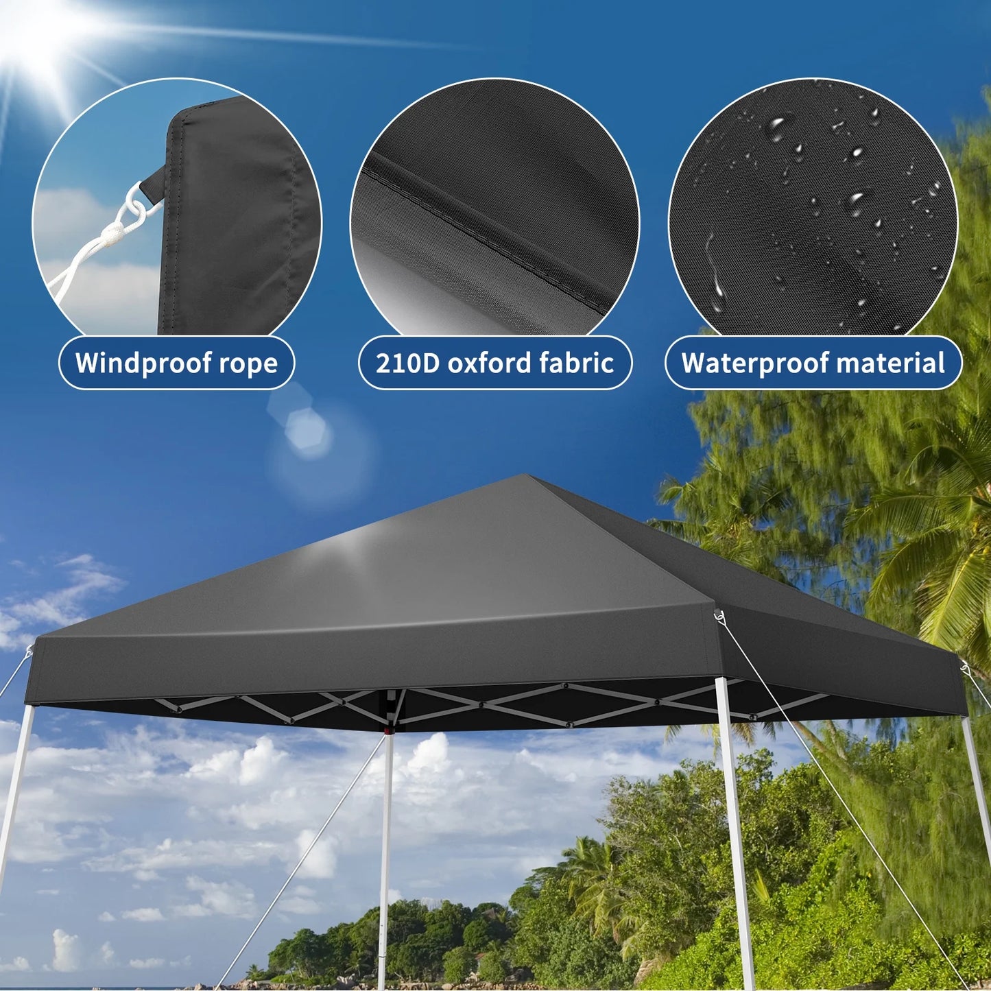 Ktaxon 8' x 8' Ez Pop Up Wedding Party Tent Outdoor Patio Folding Gazebo Canopy Shade Shelter