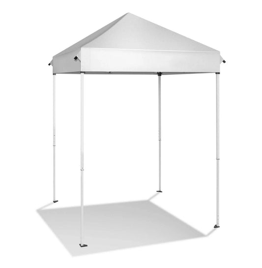 AetherLove 5x5 Pop Up Canopy Tent, Ez Up Outdoor Canopy Tent Instant Shelter with Carry Bag Straight Legs Patio Balcony Porch Backyard Garden,White