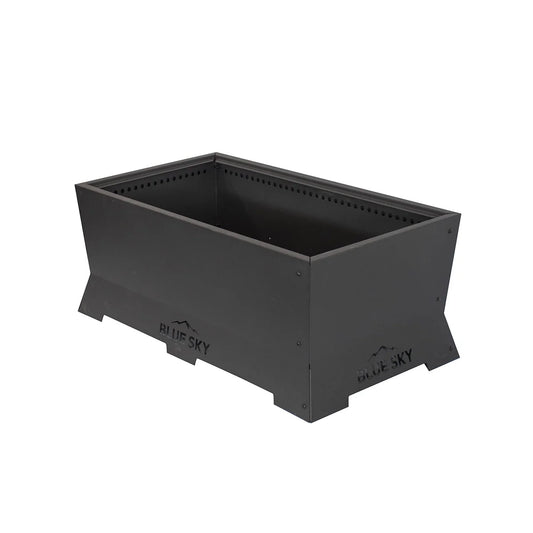 Blue Sky Outdoor Living Rectangle Steel Peak Smokeless Patio Fire Pit, Black