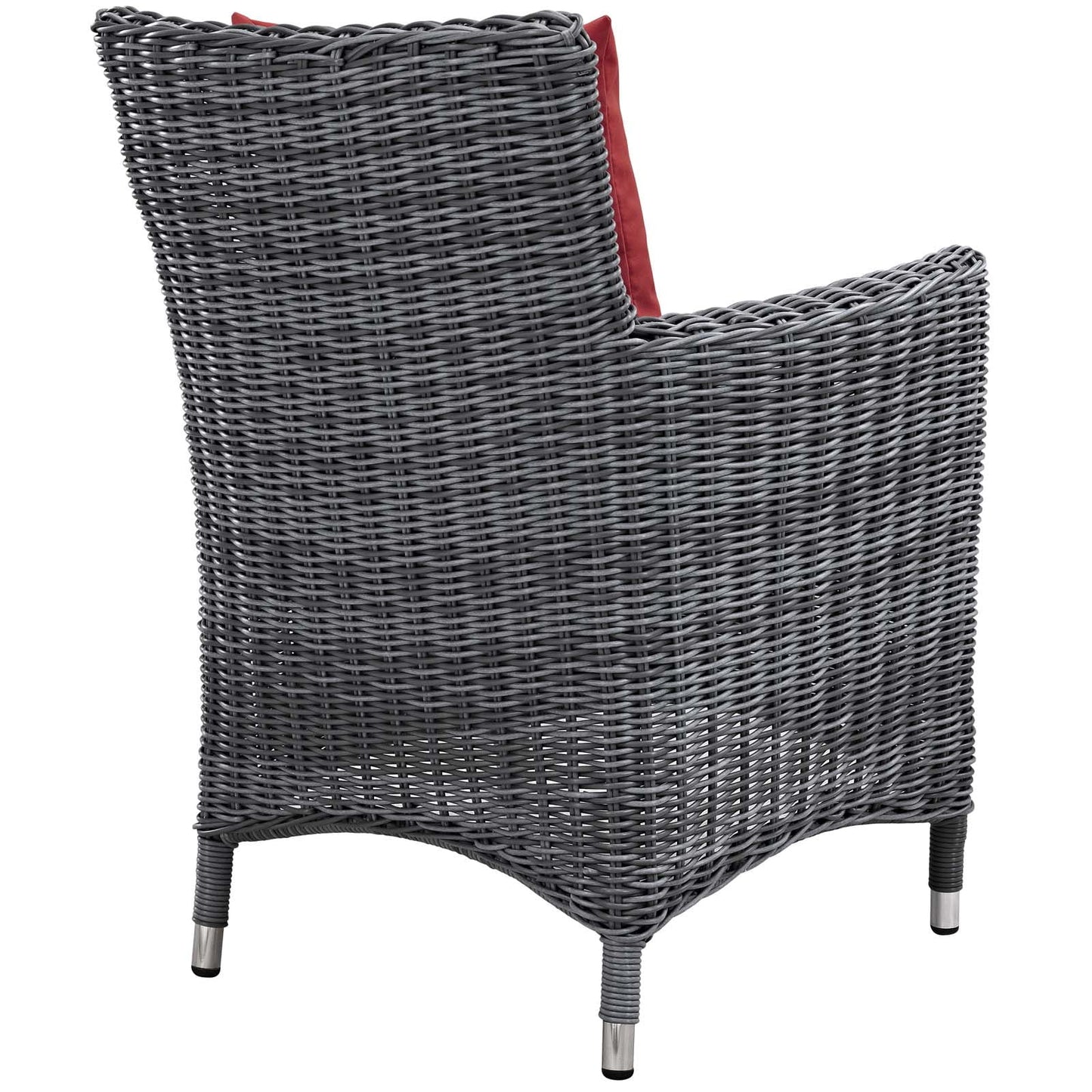 Modway Summon 11 Piece Outdoor Patio Sunbrella Dining Set in Canvas Gray