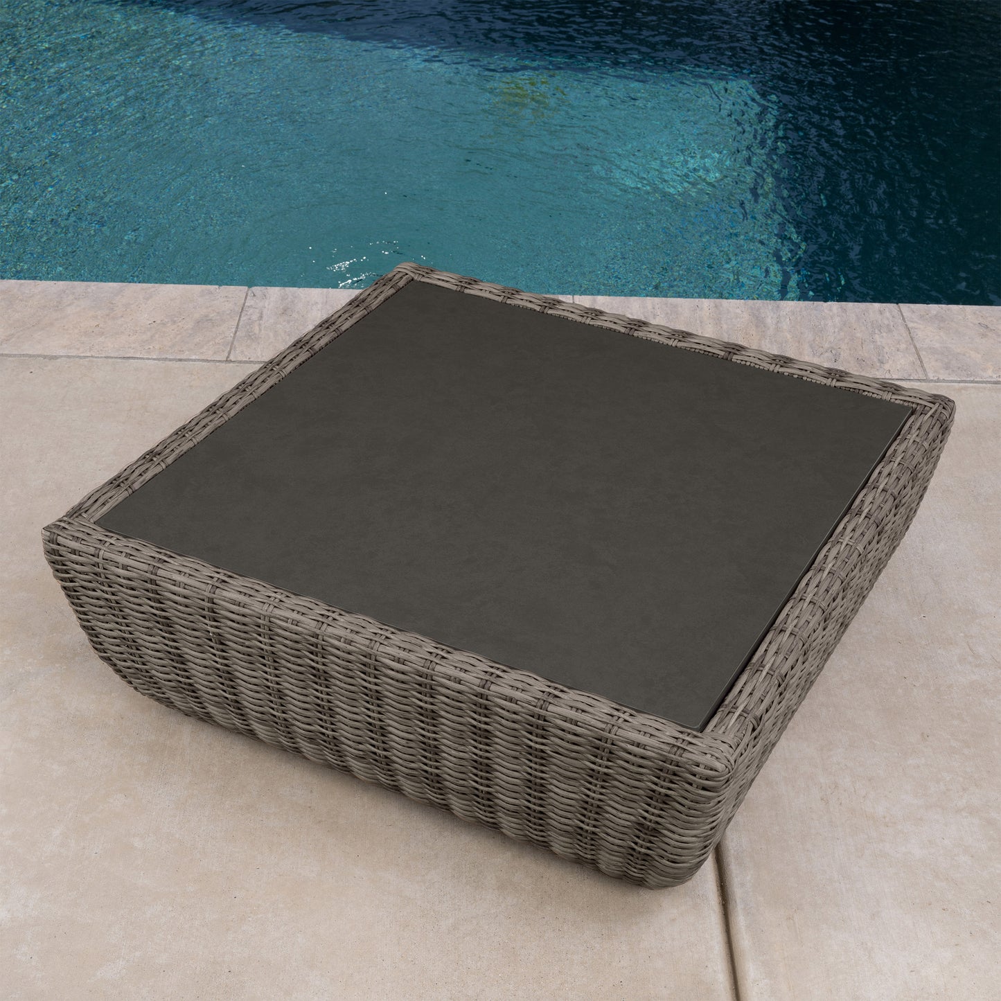 SunVilla Swann Modular Outdoor Patio Table and Ottoman