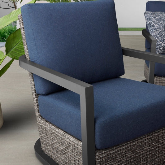 Agio Luna 4-piece Outdoor Patio Woven Deep Seating Set