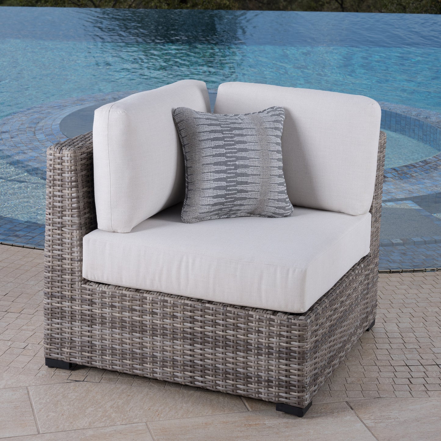 SunVilla Hudson 8-piece Fire Outdoor Patio Sectional Seating Set