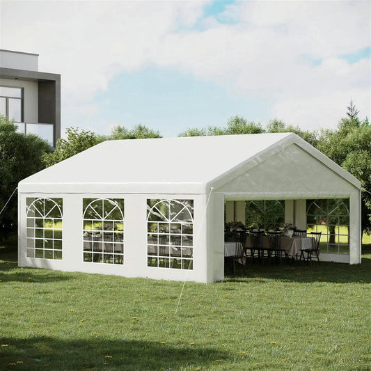 Demi Bonn 20 x 20 ft Party Tent, Wedding Tent, Outdoor Heavy Duty Canopy with Sidewalls, Patio Gazebo Pavilion Shelter Canopies for Event, White