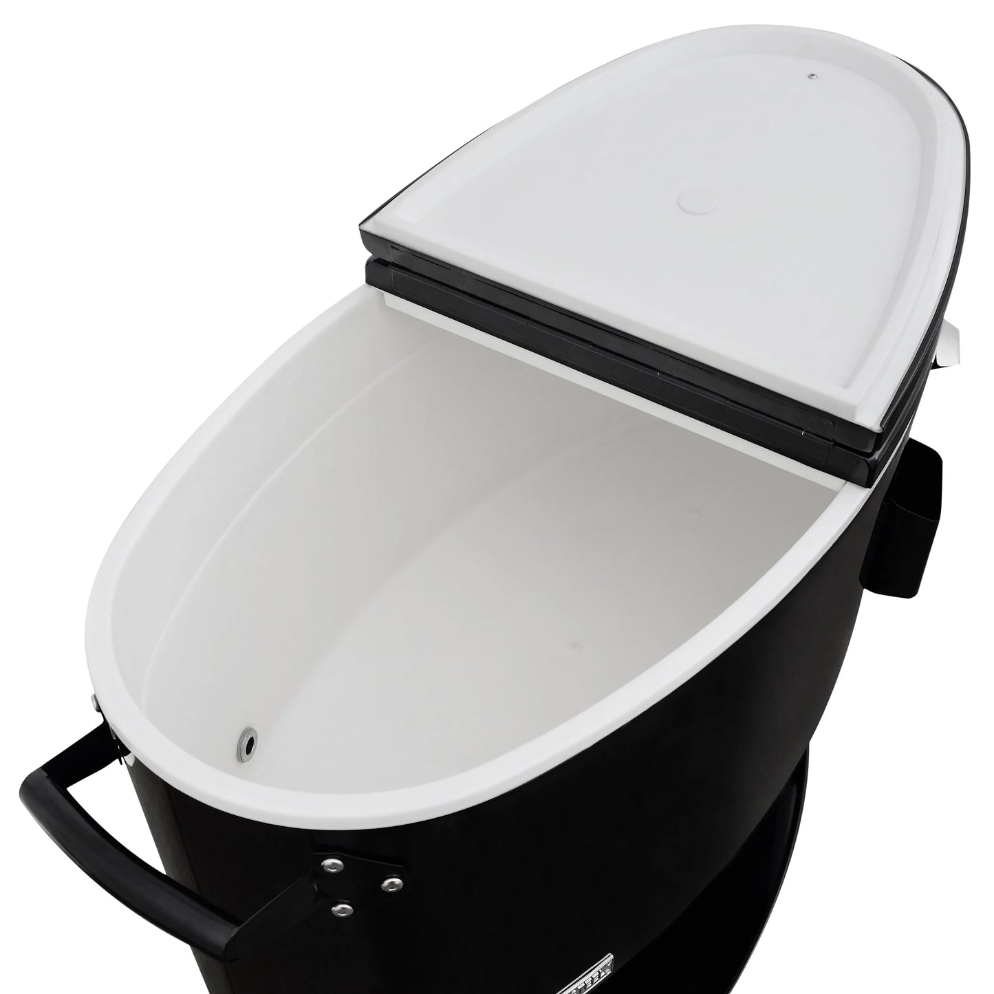 Permasteel PS-207-BK 80 Quart Portable Rolling Oval Patio Cooler, Black