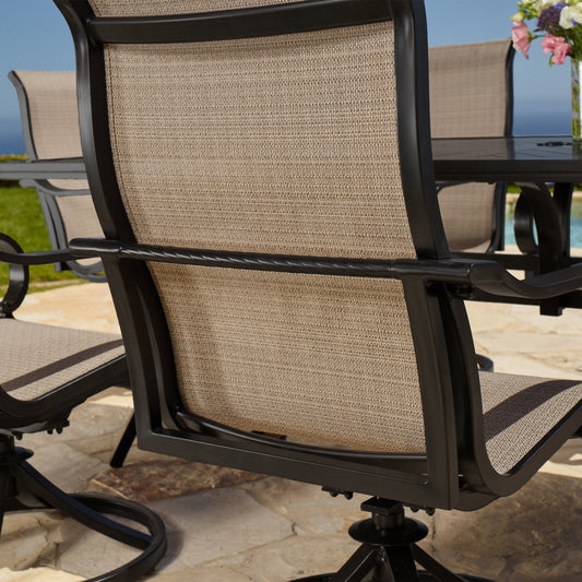 SunVilla Whitehall 9-piece Outdoor Patio Sling Dining Set
