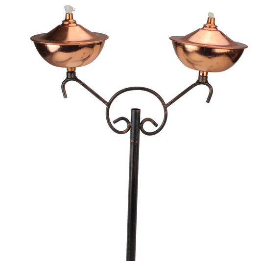 Northlight 42" Shiny Oil Lamp Outdoor Patio Torch - Copper