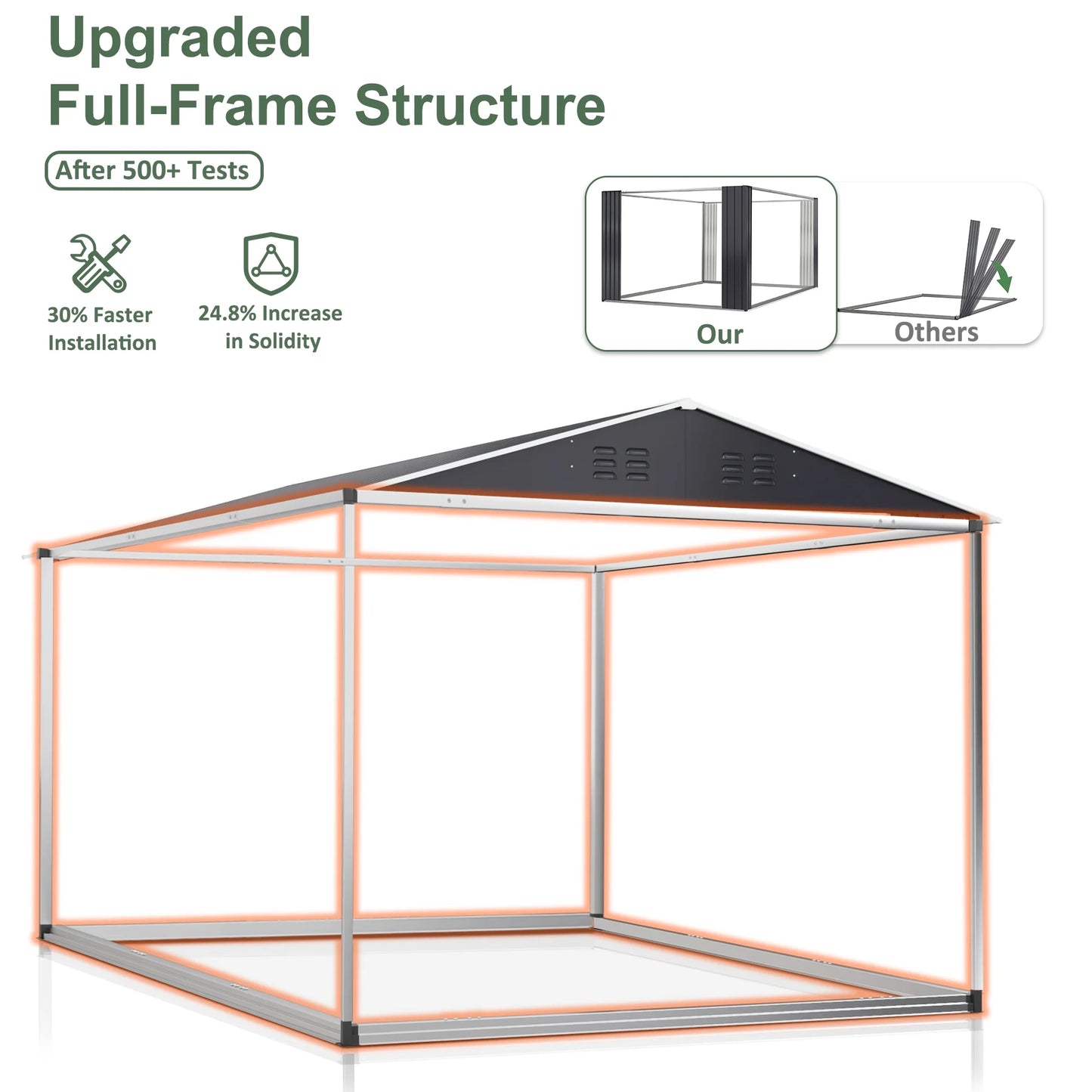 NETAJE 5'x3' Outdoor Metal Storage Shed with Updated Frame Structure and Lockable Doors for Backyard Garden Patio Lawn, Brown
