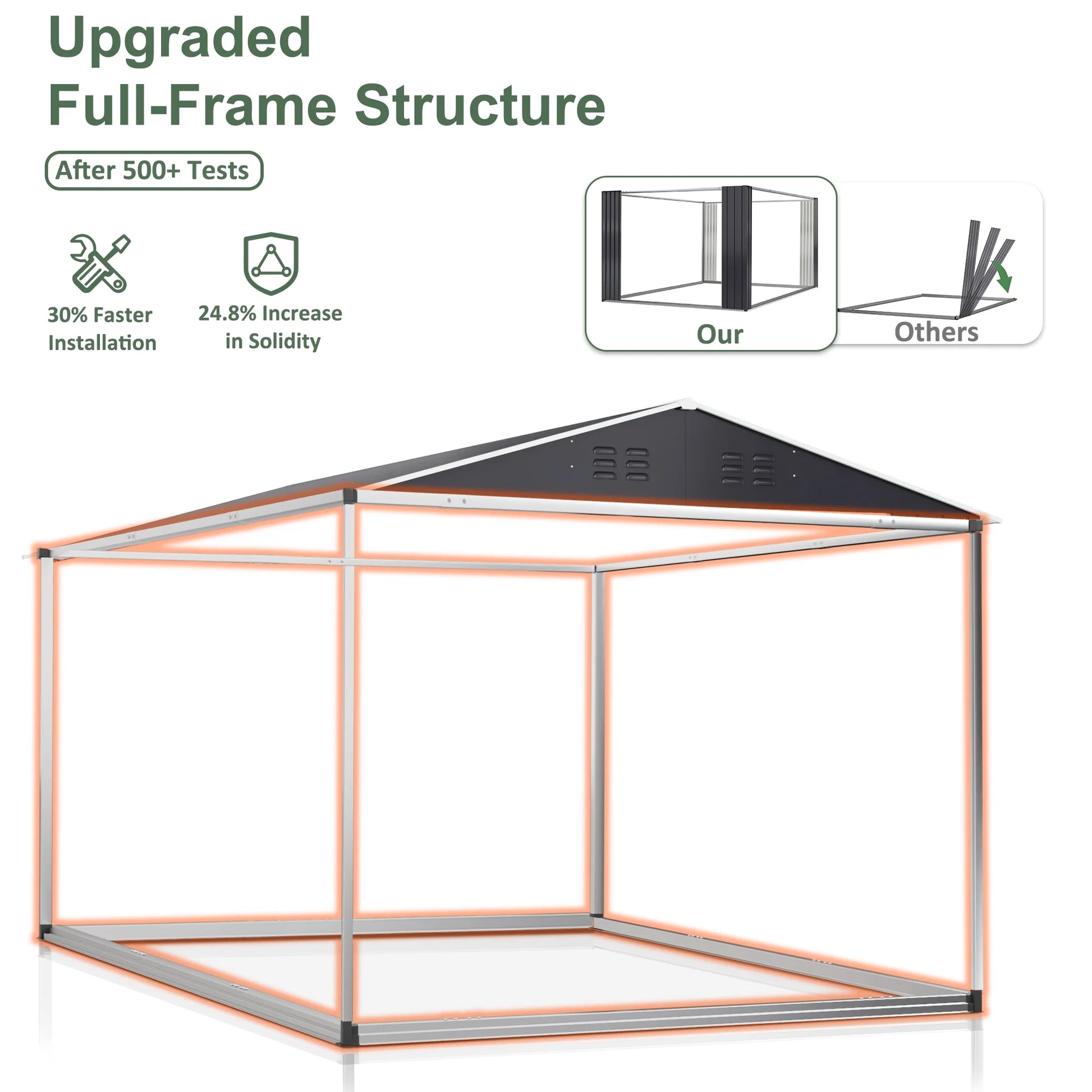 NETAJE 5'x3' Outdoor Metal Storage Shed with Updated Frame Structure and Lockable Doors for Backyard Garden Patio Lawn, Brown