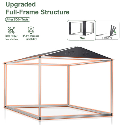 NETAJE 5'x3' Outdoor Metal Storage Shed with Updated Frame Structure and Lockable Doors for Backyard Garden Patio Lawn, Brown