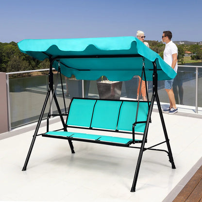 Costway 3 Person Patio Swing Canopy Yard Furniture