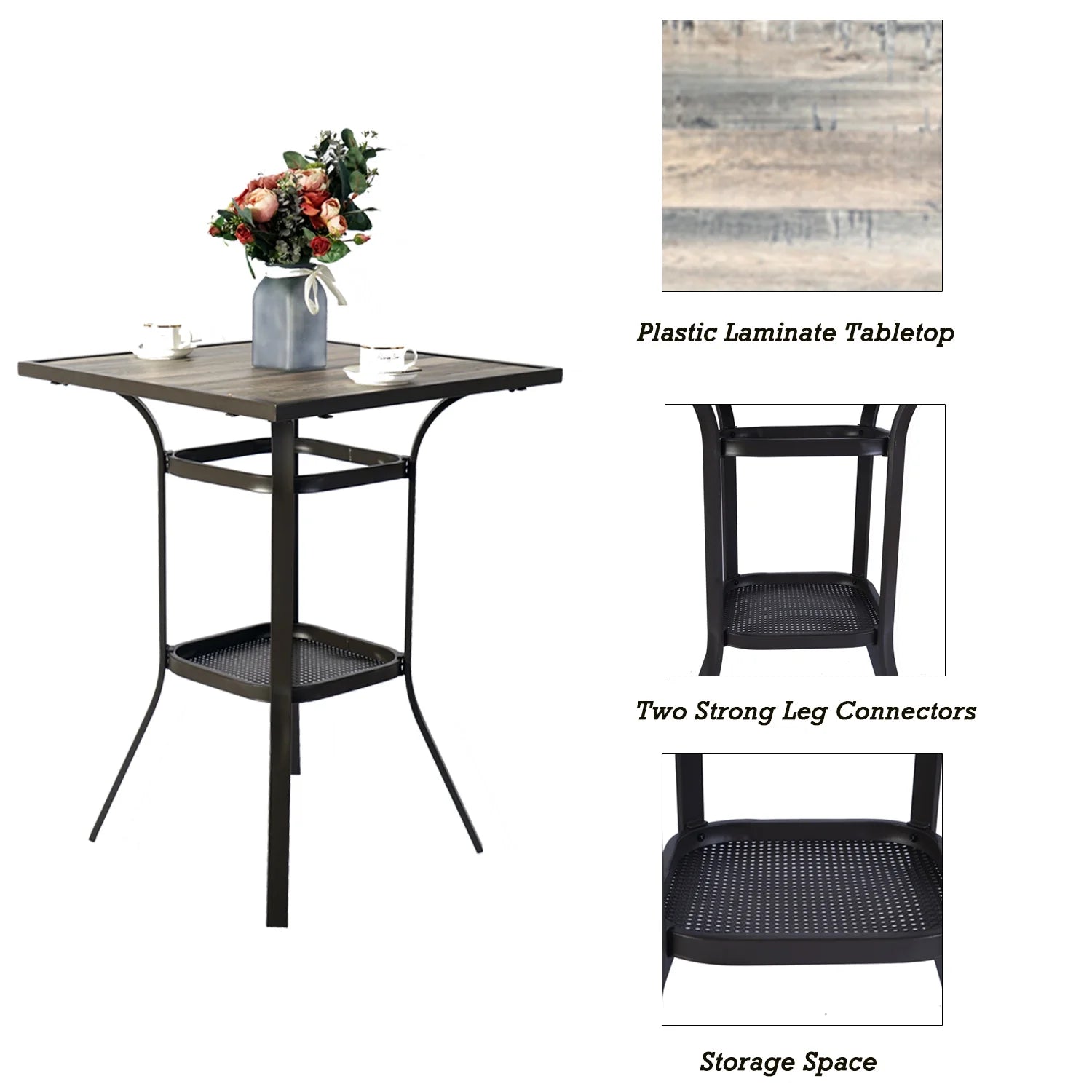 Kozyard Isabella High Swivel Bar Stools/Chair Set for Home Patio, Back Yard, Cafes, Bistro, Restaurants and Chic Bars (Aqua)