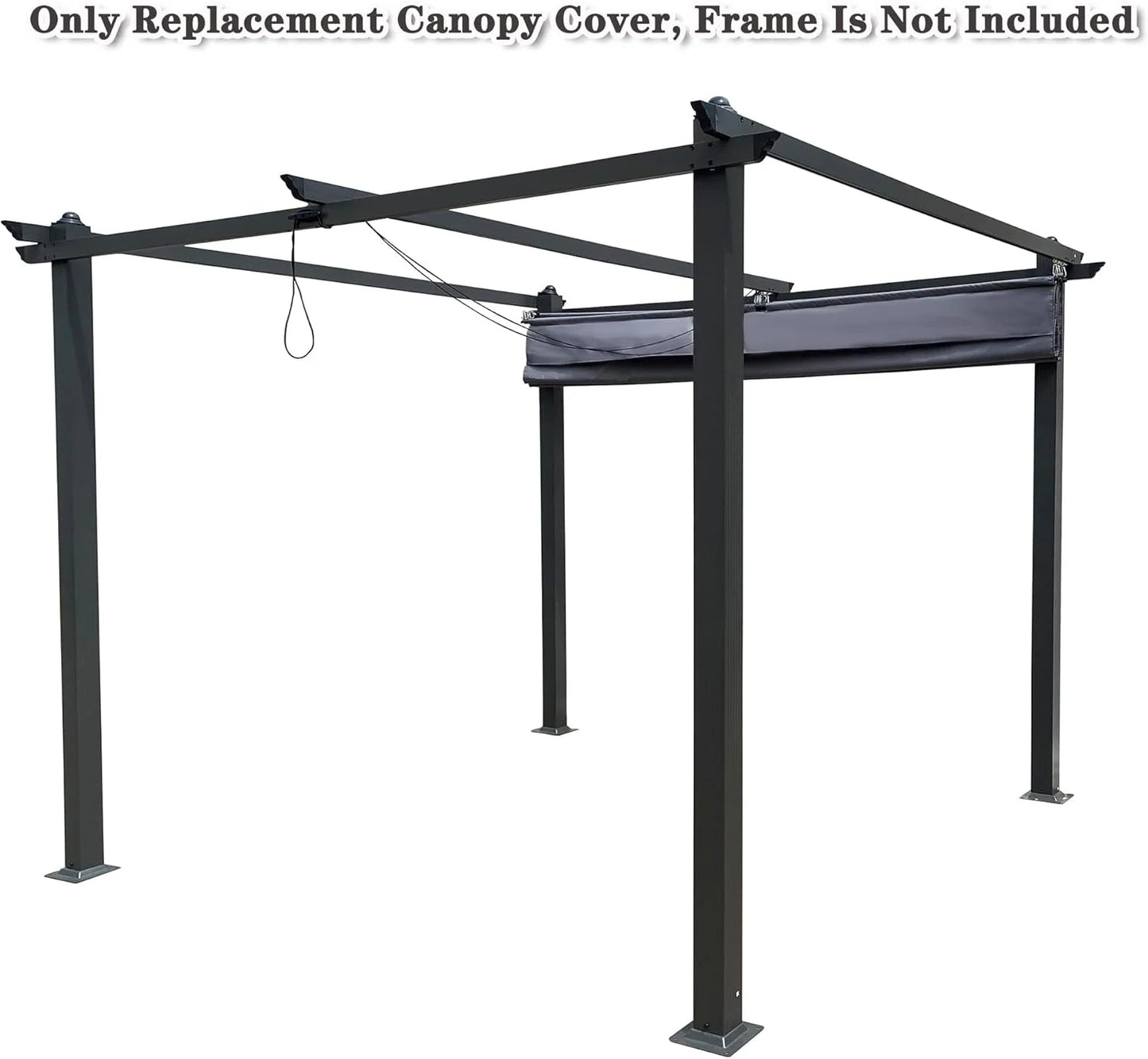 Outdoor Patio Pergola Replacement Canopy Top Cover Gazebo Replacement Shade Cover (Gray-for 13x10 Ft Pergola Frame)