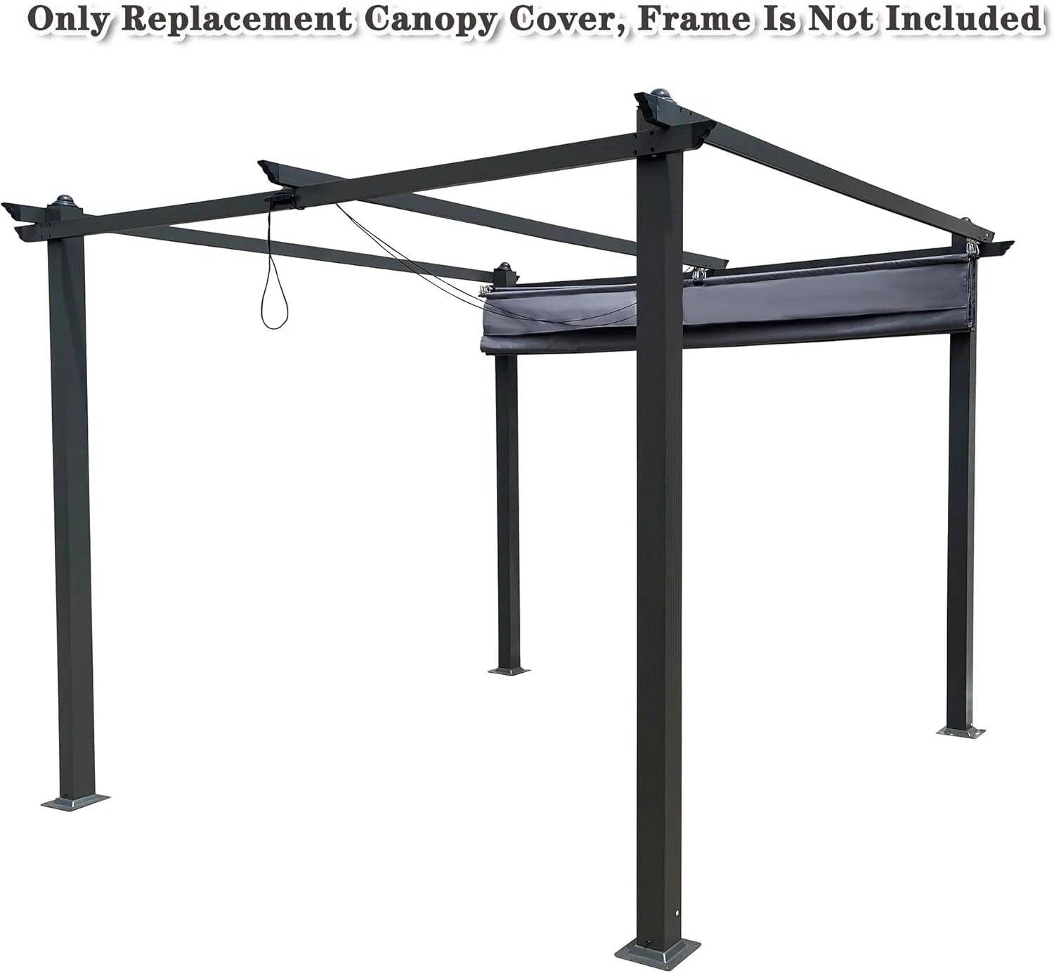 Outdoor Patio Pergola Replacement Canopy Top Cover Gazebo Replacement Shade Cover (Gray-for 13x10 Ft Pergola Frame)
