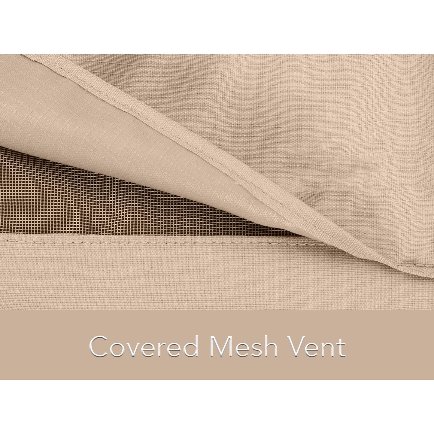 Covermates Outdoor Patio Sofa Cover - Heavy-Duty Polyester, Weather Resistant, Drawcord Hem, Seating and Chair Covers, 82W x 40D x 40H, Ripstop Tan