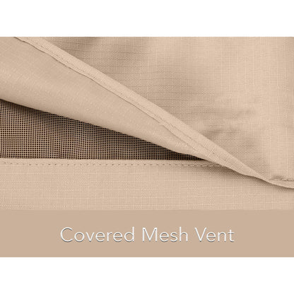 Covermates Outdoor Patio Sofa Cover - Heavy-Duty Polyester, Weather Resistant, Drawcord Hem, Seating and Chair Covers, 82W x 40D x 40H, Ripstop Tan