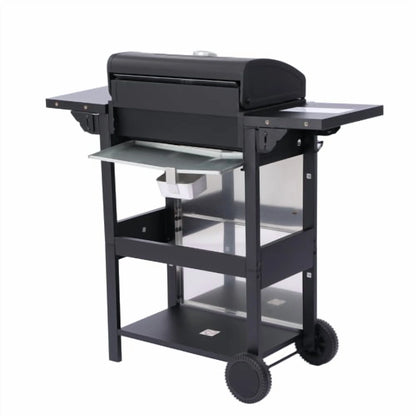 Yiweny 3 Burner BBQ Propane Gas Grill, Stainless Steel 25650 BTU Patio Garden Barbecue Grill with Bottle Opener, Two Foldable Side Shelves & Thermometer, Perfect for Camping, Outdoor Cooking.