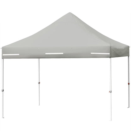 Patiojoy 10x10ft Pop up Tent, 4 Height Adjustment Folding Camping Tent with Awning Blue