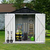 6' x 4' Outdoor Metal Storage Shed, Tools Storage Shed, Galvanized Steel Garden Shed with Lockable Doors, Outdoor Storage Shed for Backyard, Patio, Lawn, D8311